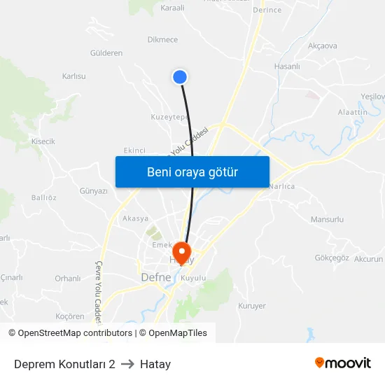 Deprem Konutları 2 to Hatay map