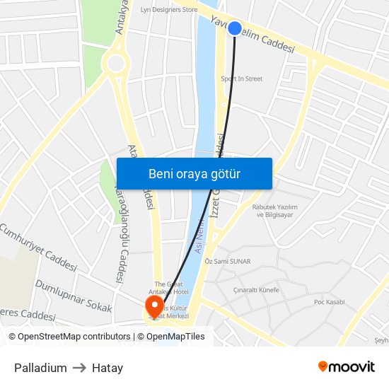 Palladium to Hatay map