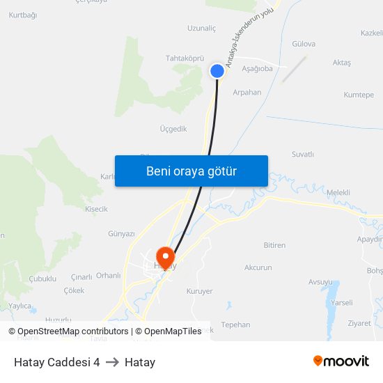 Hatay Caddesi 4 to Hatay map