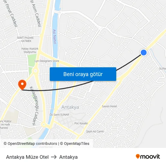 Antakya Müze Otel to Antakya map