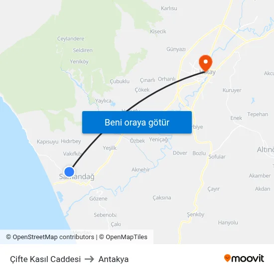 Çifte Kasıl Caddesi to Antakya map