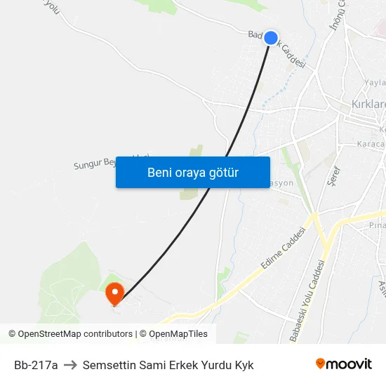 Bb-217a to Semsettin Sami Erkek Yurdu Kyk map