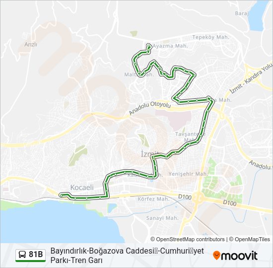 81B Bus Line Map