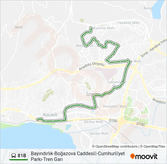 81B Bus Line Map