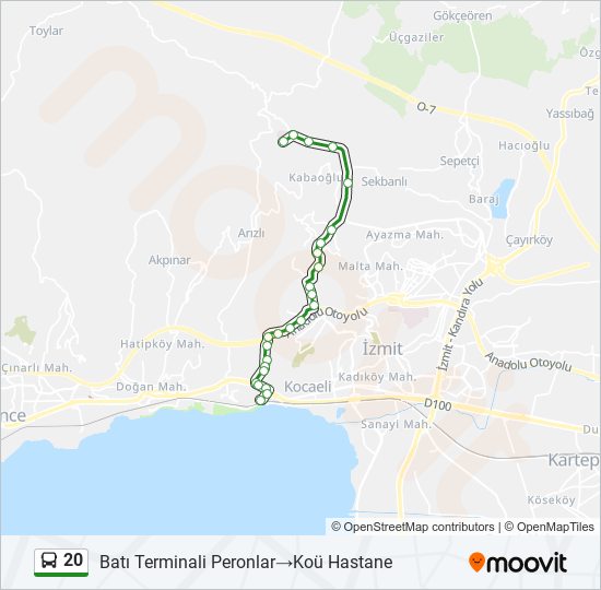 20 bus Line Map