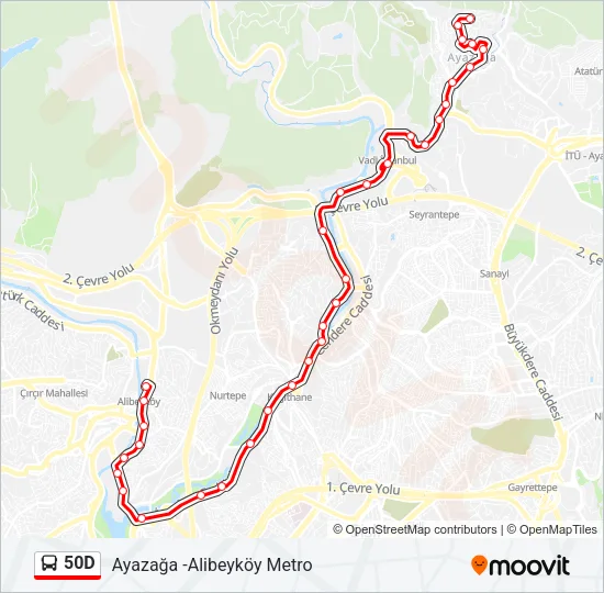 50D Bus Line Map