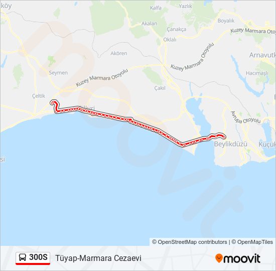 300S bus Line Map