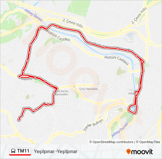 TM11 Bus Line Map