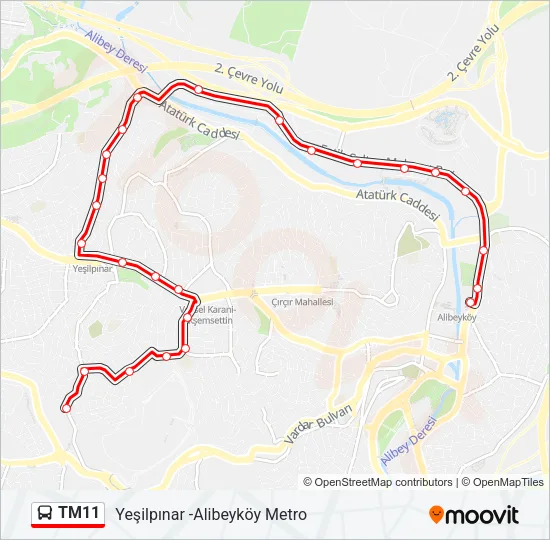 TM11 Bus Line Map