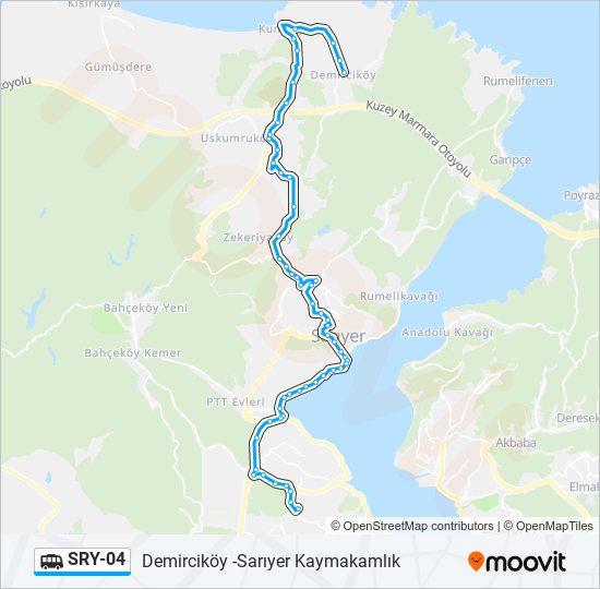 SRY-04 dolmus & minibus Line Map