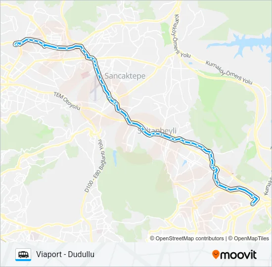 VIAPORT - DUDULLU Dolmus & Minibus Line Map