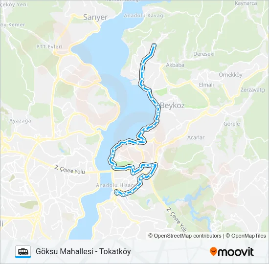GÖKSU MAHALLESI - TOKATKÖY Dolmus & Minibus Line Map