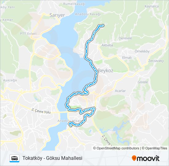 GÖKSU MAHALLESI - TOKATKÖY Dolmus & Minibus Line Map