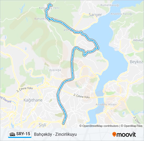 SRY-15 dolmus & minibus Line Map