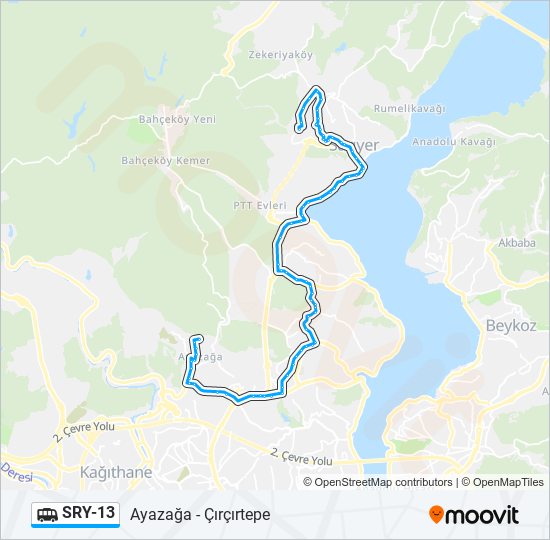 SRY-13 dolmus & minibus Line Map