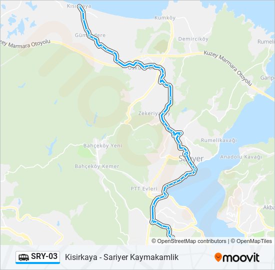 SRY-03 dolmus & minibus Line Map