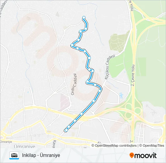 ÜMRANIYE - INKILAP Dolmus & Minibus Line Map