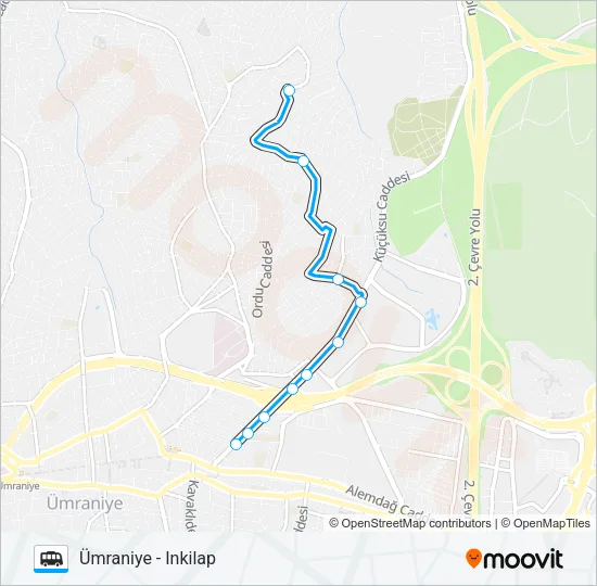 ÜMRANIYE - INKILAP Dolmus & Minibus Line Map