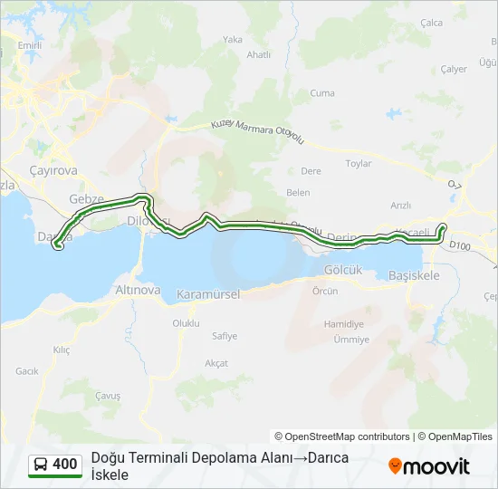 400 Bus Line Map