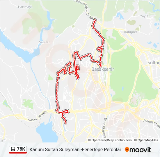78K Bus Line Map