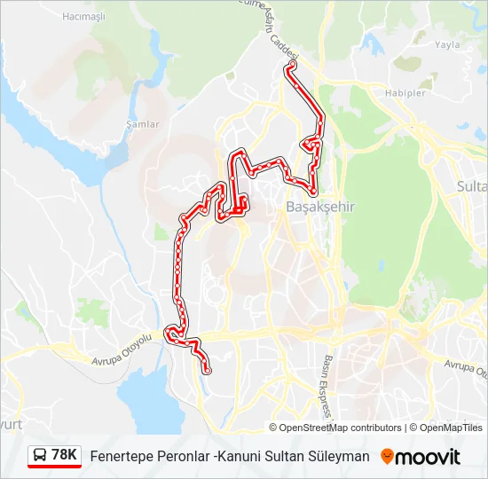 78K Bus Line Map
