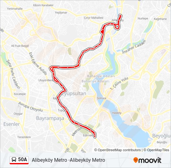 50A bus Line Map