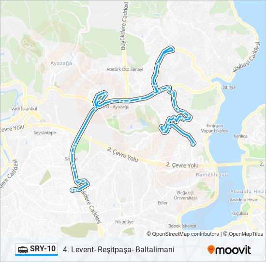 SRY-10 dolmus & minibus Line Map