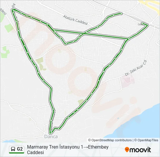 G2 Bus Line Map