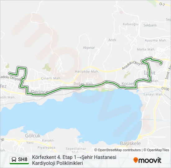 SH8 Bus Line Map