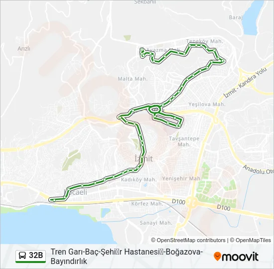 32B Bus Line Map