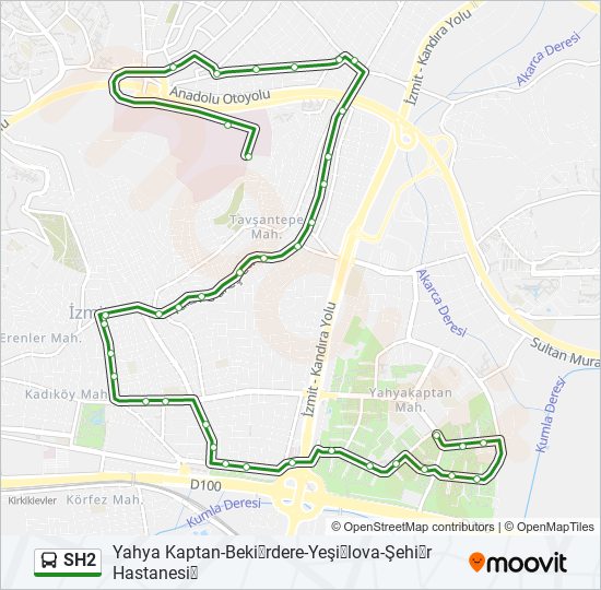 SH2 bus Line Map