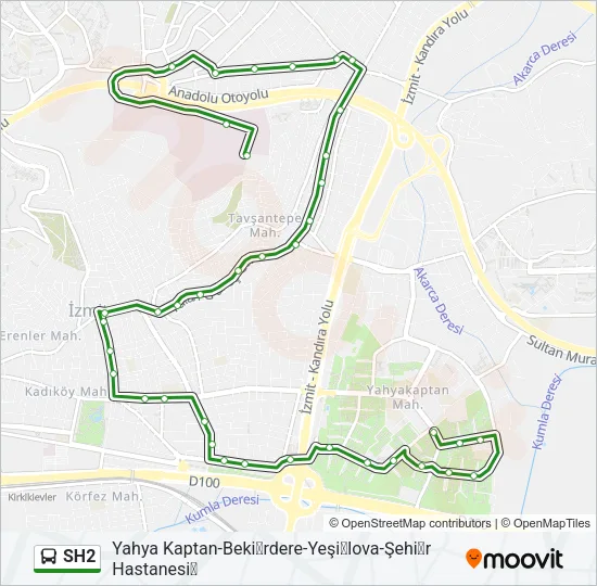 SH2 Bus Line Map