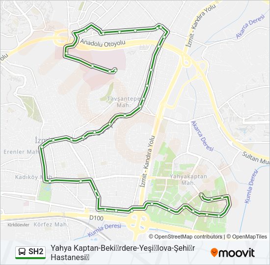 SH2 Bus Line Map