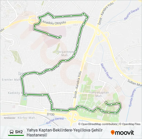 SH2 Bus Line Map