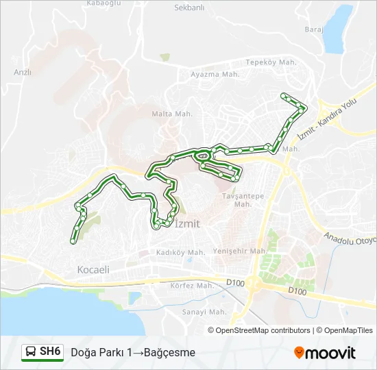 SH6 Bus Line Map