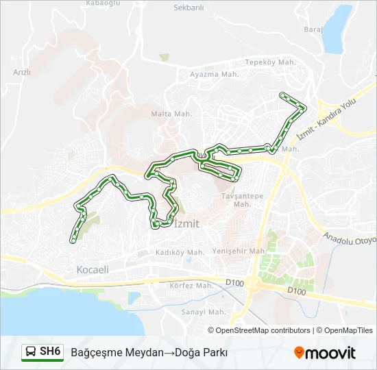 SH6 Bus Line Map