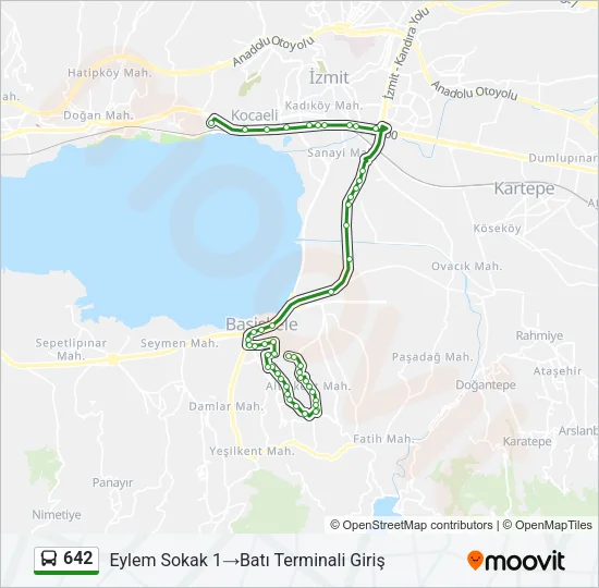 642 Bus Line Map
