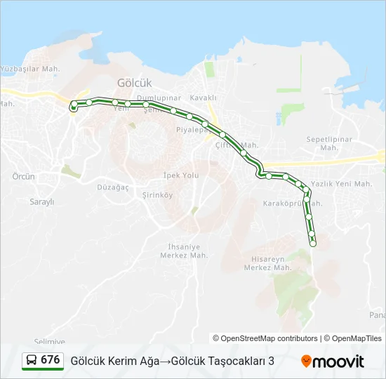 676 Bus Line Map