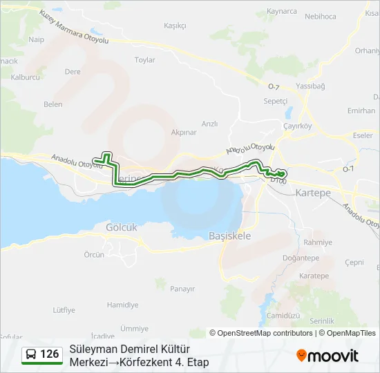 126 Bus Line Map