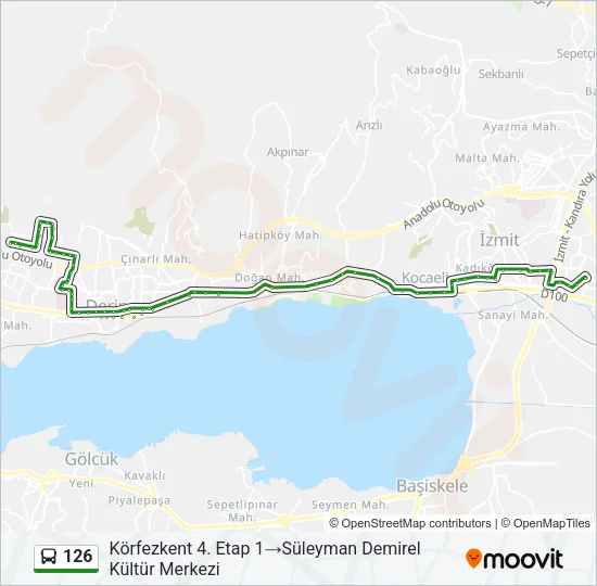 126 Bus Line Map