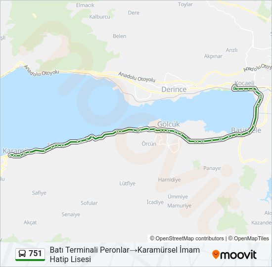 751 Bus Line Map