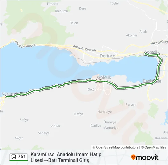 751 Bus Line Map