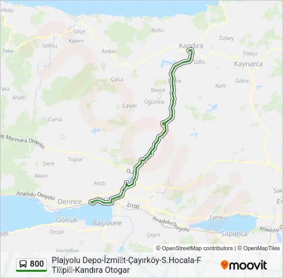 800 Bus Line Map