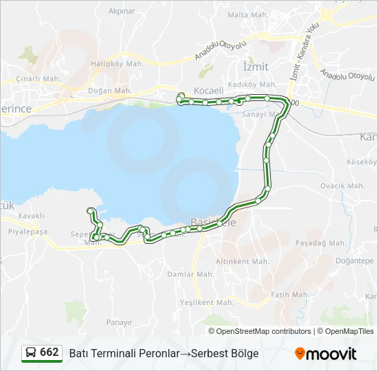 662 Bus Line Map