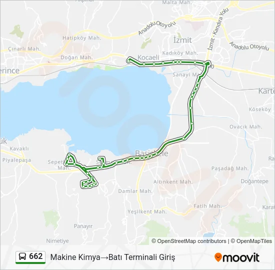 662 Bus Line Map