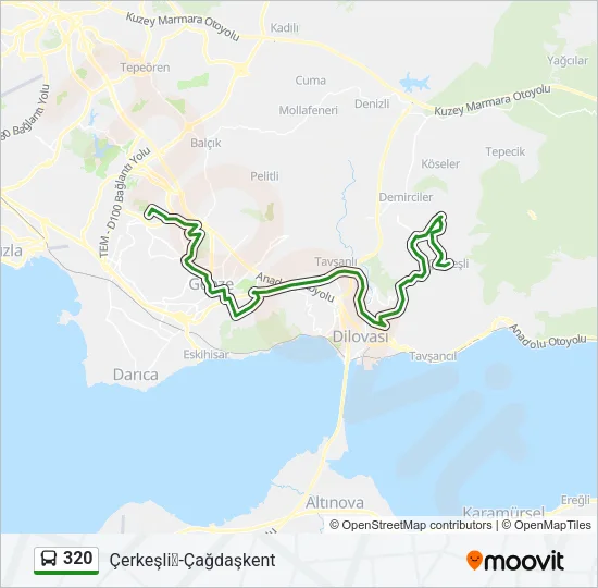 320 Bus Line Map