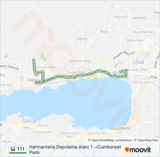 111 Bus Line Map
