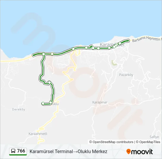 766 Bus Line Map