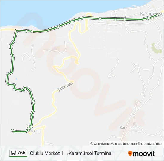766 Bus Line Map
