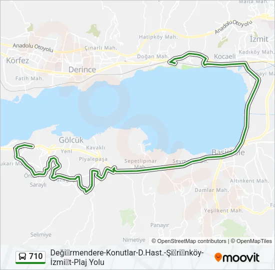 710 Bus Line Map